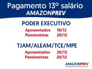 Imagem da notícia - Pagamento da 2ª parcela do 13º a aposentados e pensionistas da Amazonprev começa na próxima quarta-feira (19/12)