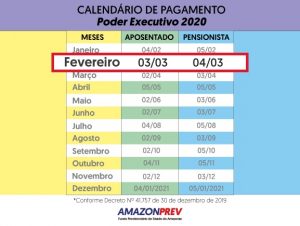 Imagem da notícia - Amazonprev destaca datas de pagamento de aposentados e pensionistas do Poder Executivo.