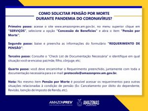 Imagem da notícia - Amazonprev adota novo procedimento para solicitação de pensão por morte durante Pandemia do Coronavírus