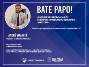 Imagem da notícia - Presidente da Fundação Amazonprev, André Luiz Zogahib, participa de bate-papo com servidores ativos e inativos residentes em Tefé